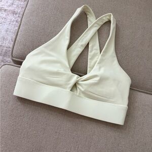 Fabletics Light Cream Sports Bra
